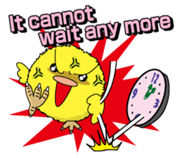 The Round chick English version sticker #5584681