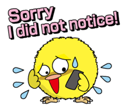 The Round chick English version sticker #5584682