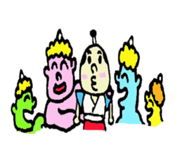 The peach boy! by takahiro matuo sticker #5587345