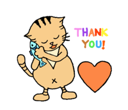 A brown tabby cat,Vicky sticker #5589648