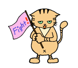 A brown tabby cat,Vicky sticker #5589661