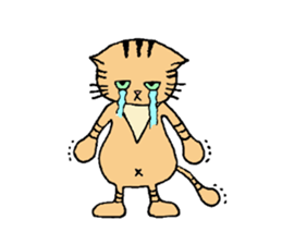 A brown tabby cat,Vicky sticker #5589674