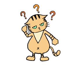 A brown tabby cat,Vicky sticker #5589676