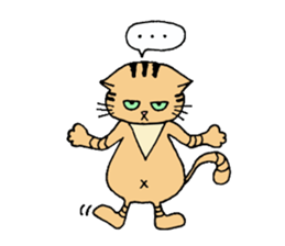 A brown tabby cat,Vicky sticker #5589677