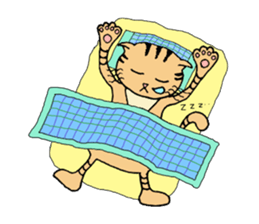 A brown tabby cat,Vicky sticker #5589680