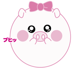 Lovely manmaru pig's 2 sticker #5590086