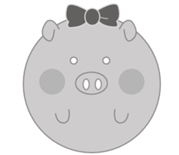 Lovely manmaru pig's 2 sticker #5590087