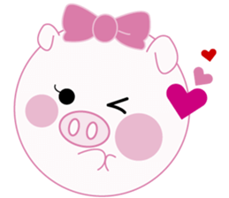 Lovely manmaru pig's 2 sticker #5590089