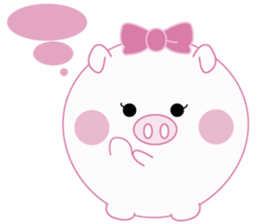 Lovely manmaru pig's 2 sticker #5590097