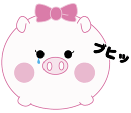Lovely manmaru pig's 2 sticker #5590113