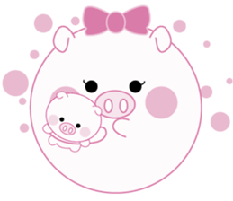 Lovely manmaru pig's 2 sticker #5590119