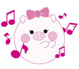 Lovely manmaru pig's 2 sticker #5590121