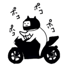 The cat riding the bike sticker #5592408