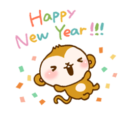 Happy new year Monkey! sticker #5593487
