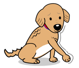 A Fluffy Curly Coward Dog sticker #5597157