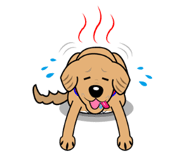 A Fluffy Curly Coward Dog sticker #5597163