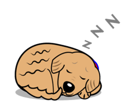 A Fluffy Curly Coward Dog sticker #5597169