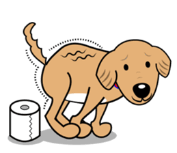 A Fluffy Curly Coward Dog sticker #5597179