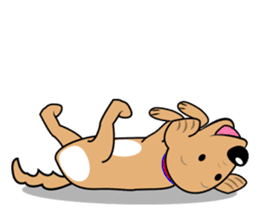 A Fluffy Curly Coward Dog sticker #5597183