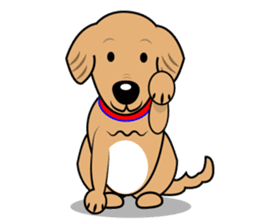 A Fluffy Curly Coward Dog sticker #5597184