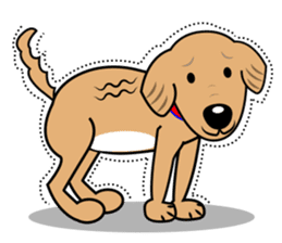 A Fluffy Curly Coward Dog sticker #5597186