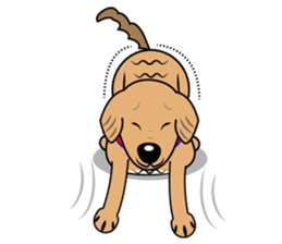 A Fluffy Curly Coward Dog sticker #5597190