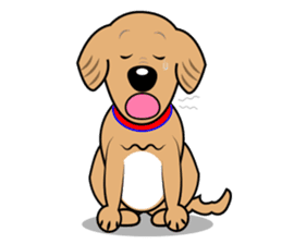 A Fluffy Curly Coward Dog sticker #5597191