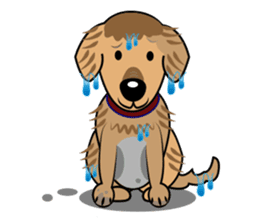 A Fluffy Curly Coward Dog sticker #5597194