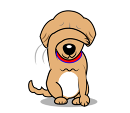 A Fluffy Curly Coward Dog sticker #5597197