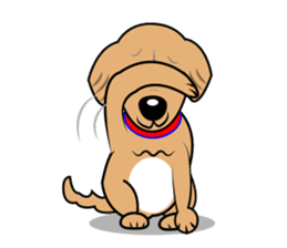 A Fluffy Curly Coward Dog sticker #5597197