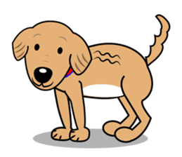 A Fluffy Curly Coward Dog sticker #5597202