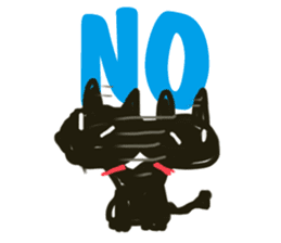 Happy black cat sticker #5599805