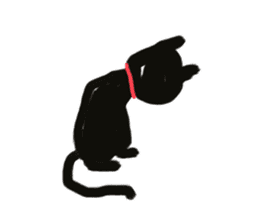 Happy black cat sticker #5599810