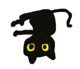 Happy black cat sticker #5599817