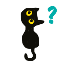 Happy black cat sticker #5599820