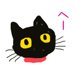 Happy black cat sticker #5599830
