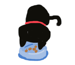 Happy black cat sticker #5599831