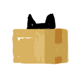 Happy black cat sticker #5599833