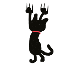 Happy black cat sticker #5599842