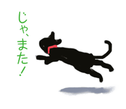 Happy black cat sticker #5599843