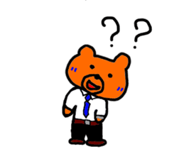 Business bear named Blue in office TH&JP sticker #5600408