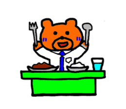 Business bear named Blue in office TH&JP sticker #5600435