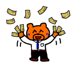 Business bear named Blue in office TH&JP sticker #5600437