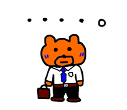 Business bear named Blue in office TH&JP sticker #5600438