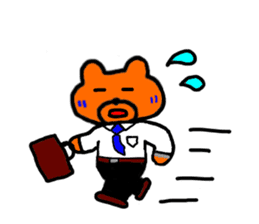 Business bear named Blue in office TH&JP sticker #5600440