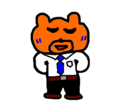 Business bear named Blue in office TH&JP sticker #5600442