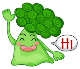 Little broccoli version English sticker #5602644