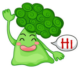 Little broccoli version English sticker #5602644