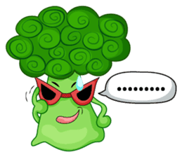 Little broccoli version English sticker #5602646
