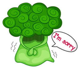 Little broccoli version English sticker #5602647